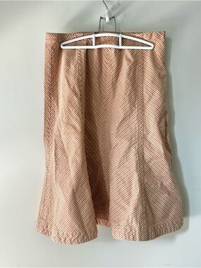 Vintage Coastal Striped Midi Skirt